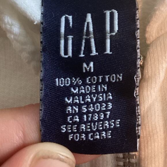 Vintage Gap Womens Knit Sleeveless Sweatshirt Medium M Vest Fisherman Y2K WHite - Picture 3 of 11